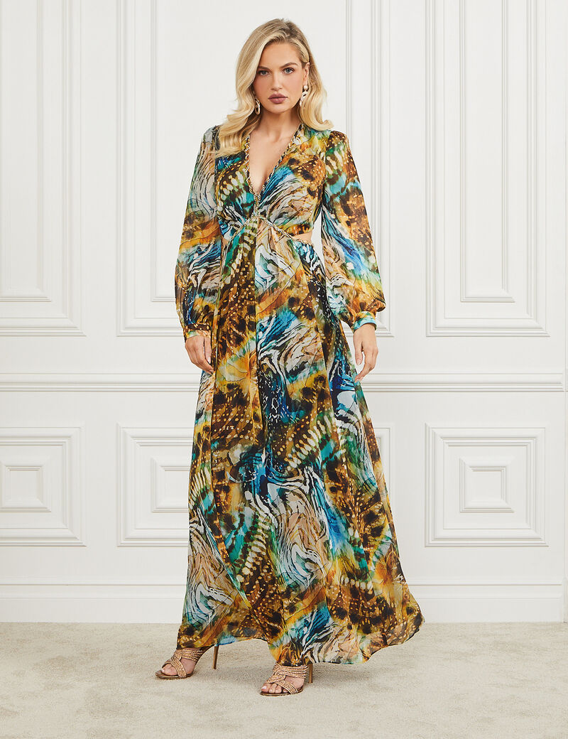 Marciano All Over Print Long Dress