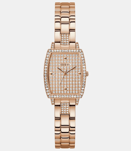 Analogue watch with crystal appliqué