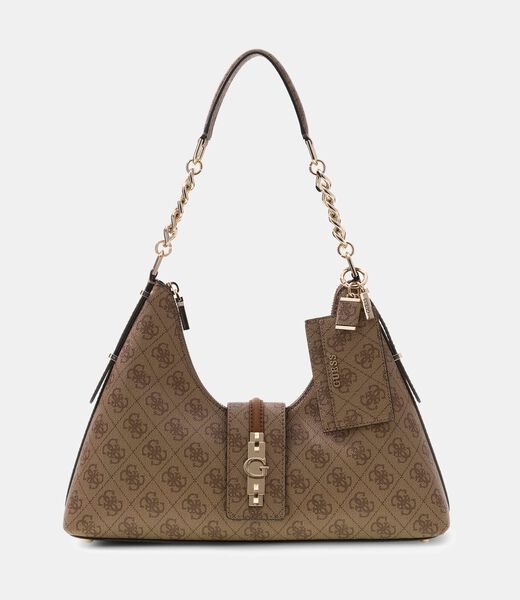 guess yvonne logo hobo bag
