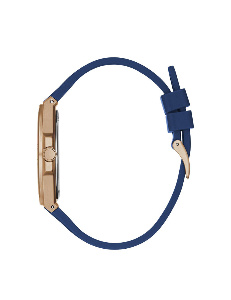 Blue And Gold Analog Watch
