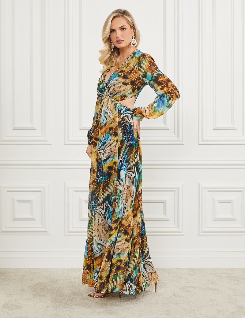 Marciano All Over Print Long Dress