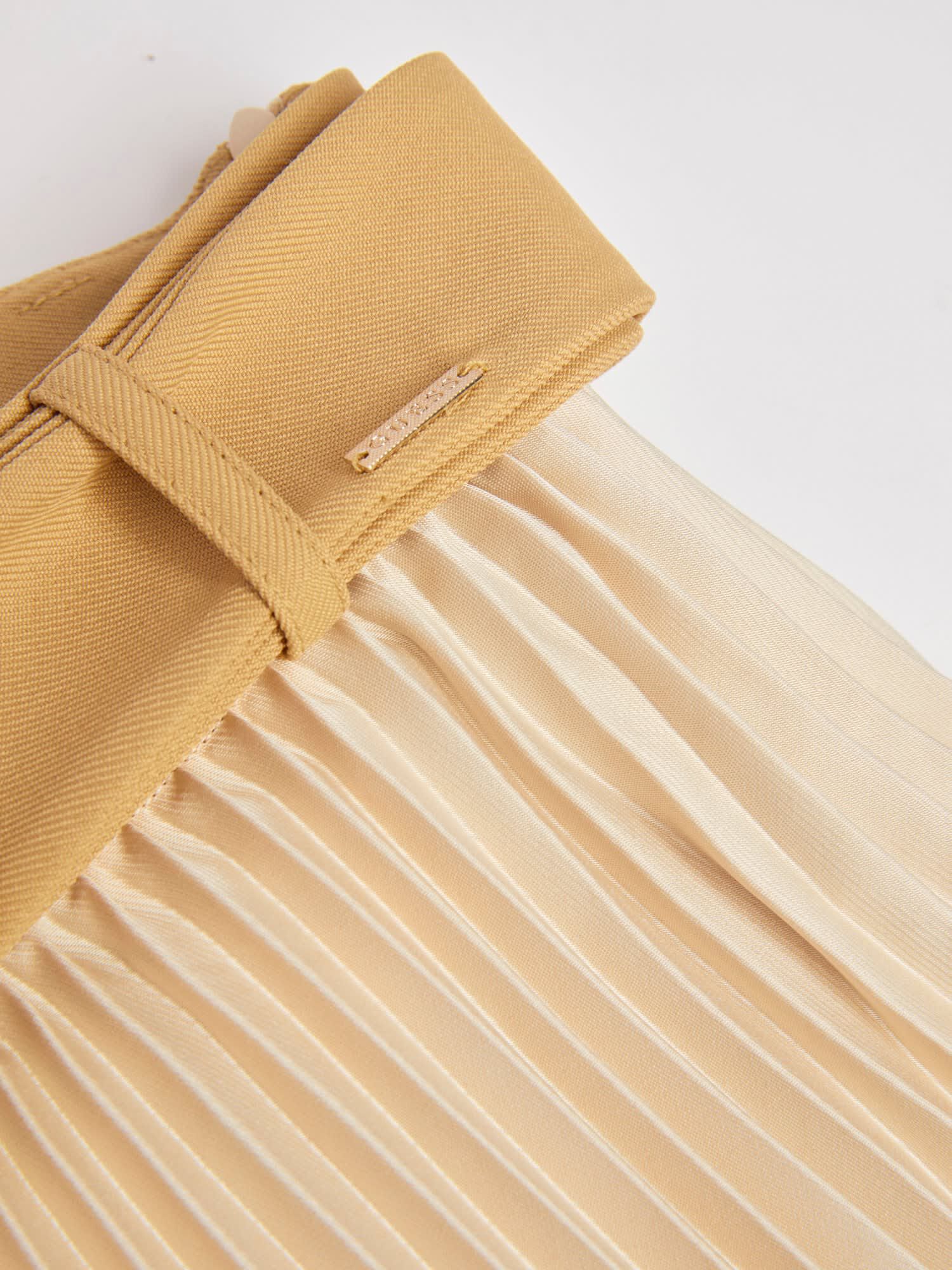 Guess gold pleated skirt sale