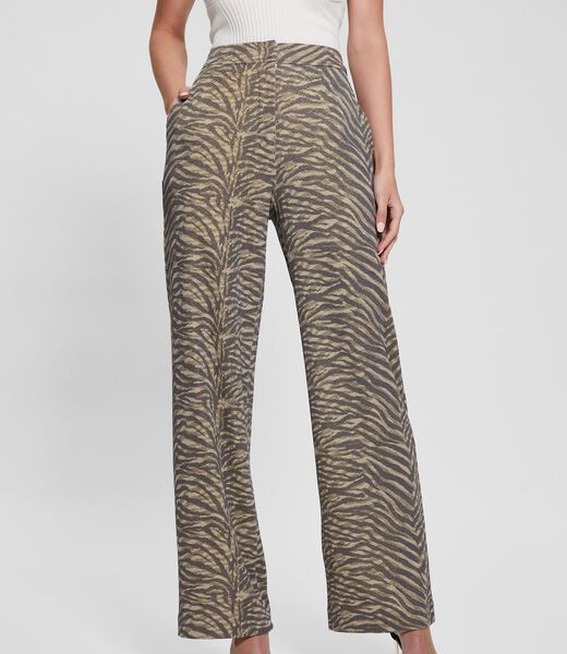 Zebra print flare pant