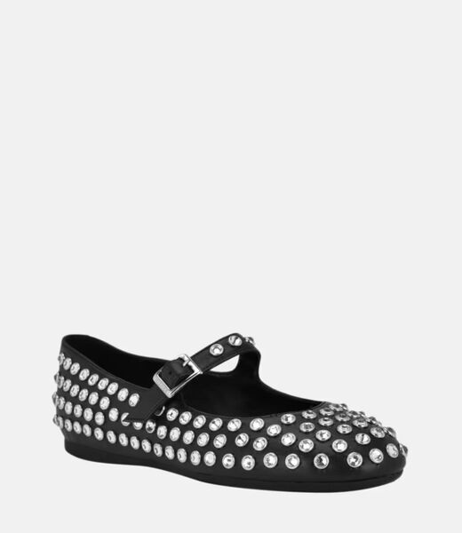 Embellished Mary Jane Ballet Flats
