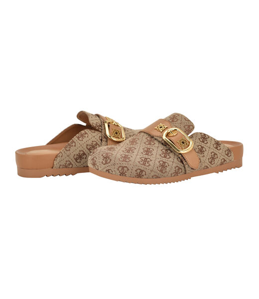 Galavanta Slip On Clog Mule with Buckle Detail