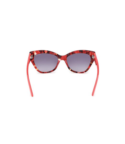Square red gradient smoke sunglasses