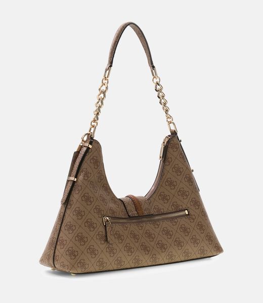 guess yvonne logo hobo bag