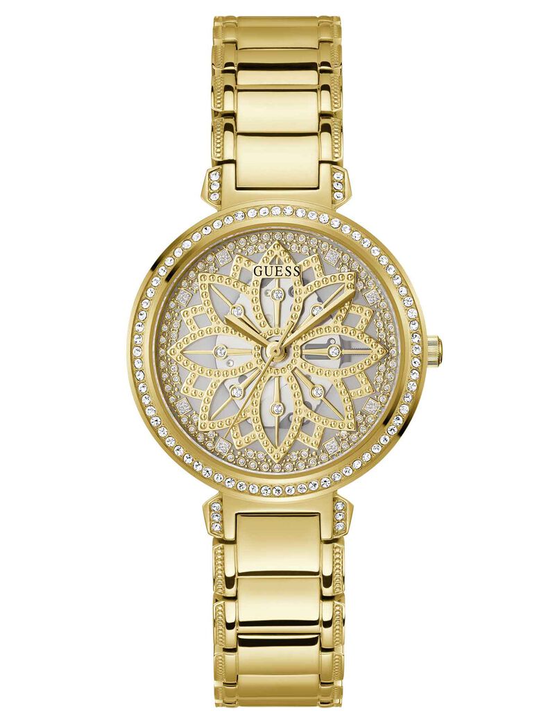 Gold-Tone Cut-Through Watch