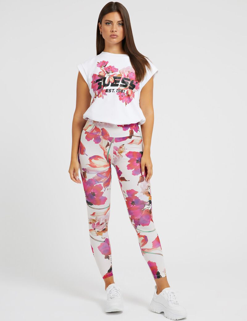 Front Floral Logo Crop Top