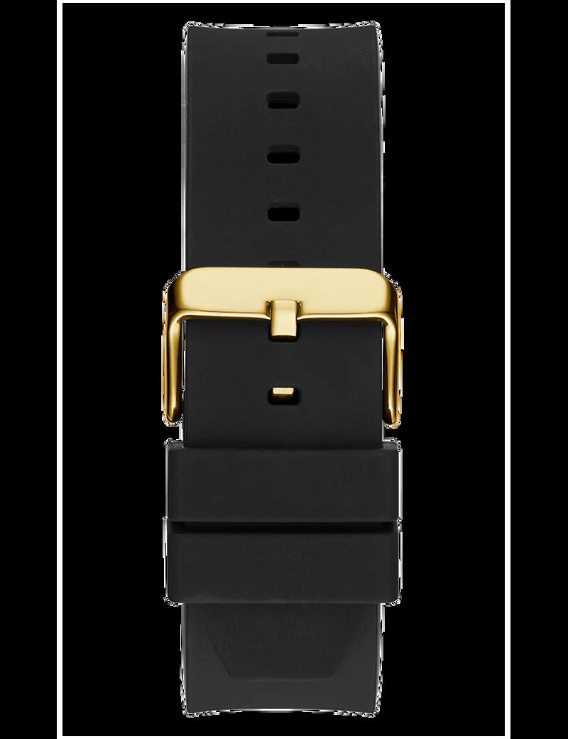 Mens Black Gold Tone Analog Watch