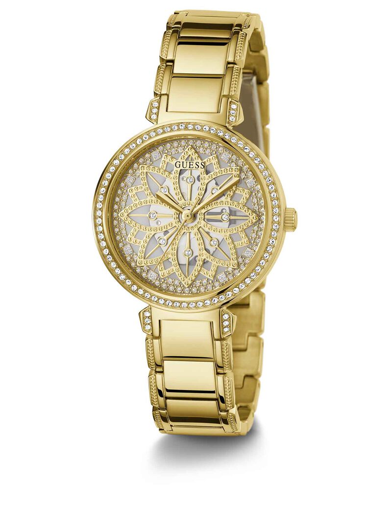 Gold-Tone Cut-Through Watch