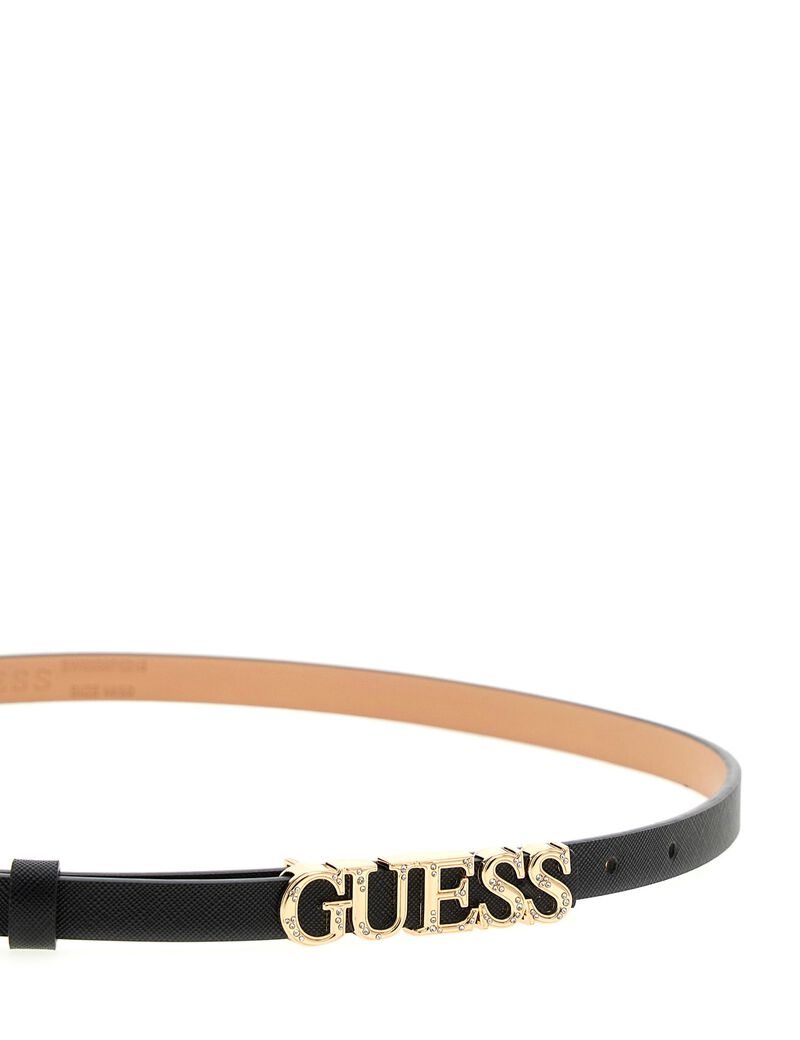 guess logo script belt