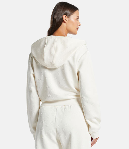 All-over logo full zip hoodie