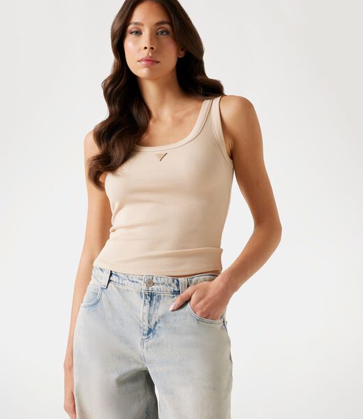 Rib-knit tank top