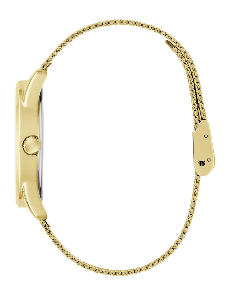 Ladies Yellow Gold Tone Round Analog Watch