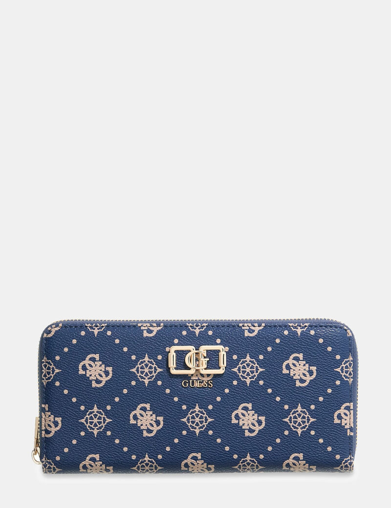 guess emelie logo slg lrg zip around