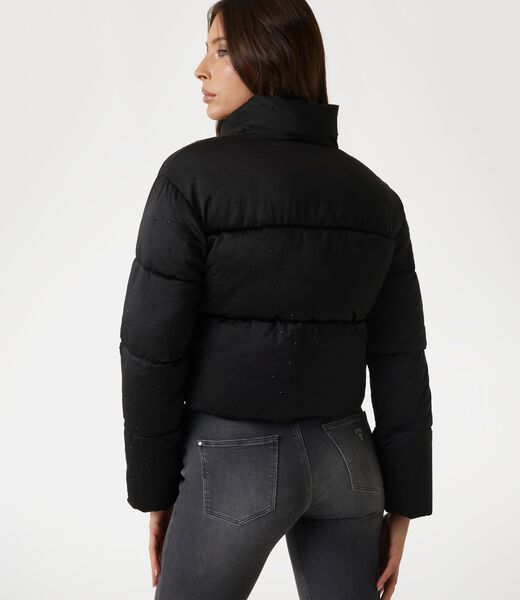 Rhinestone puffer jacket