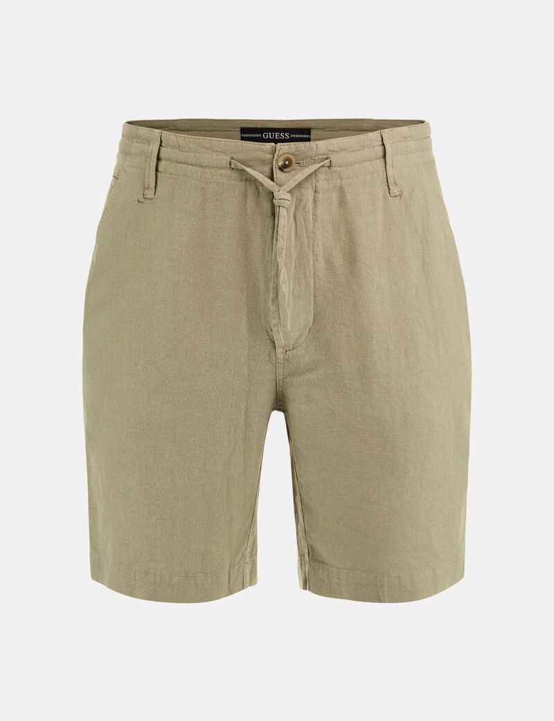 Linen-blend shorts