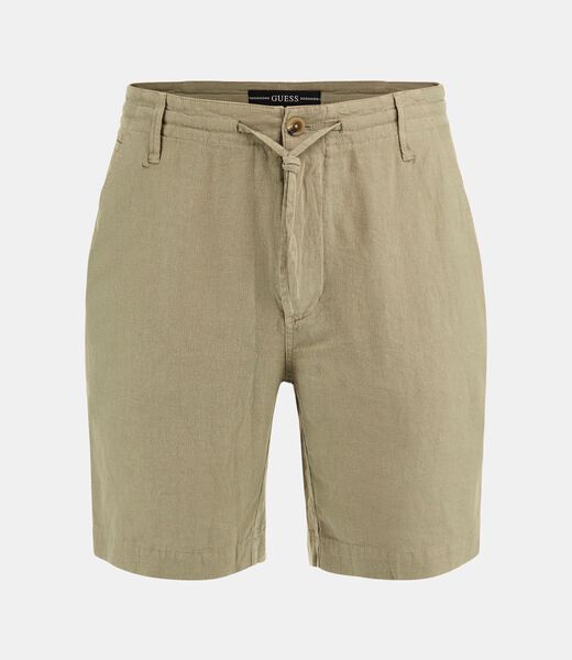 Linen-blend shorts