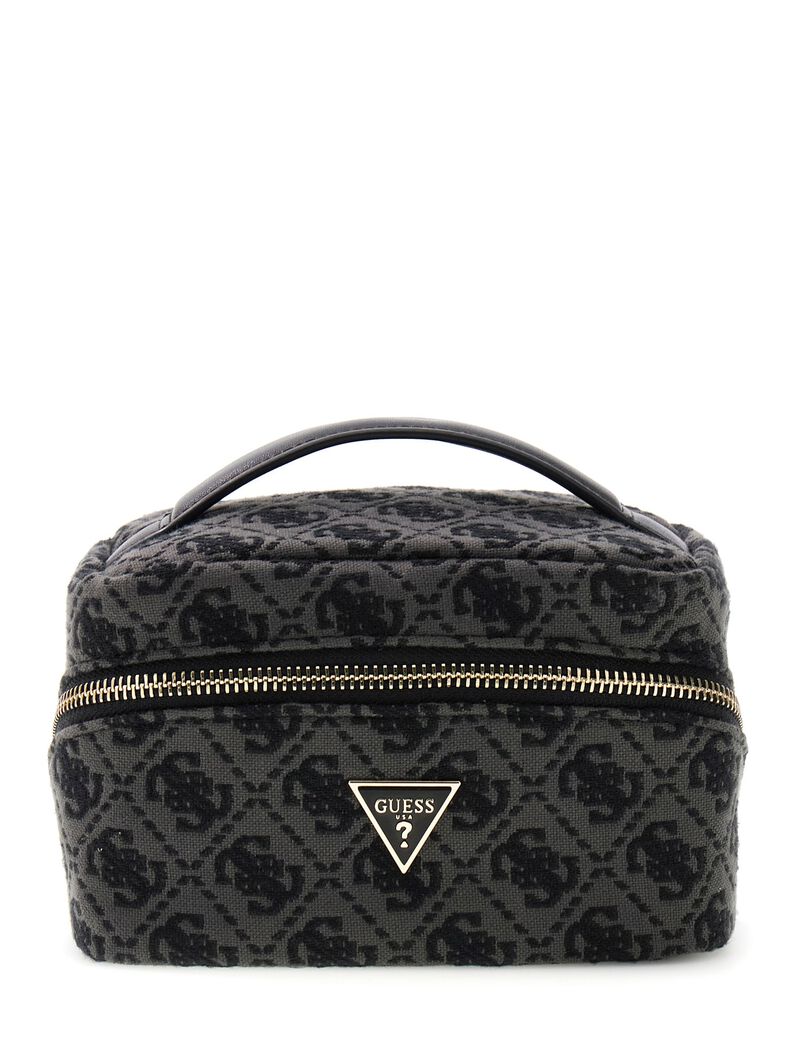 guess jacquadr handle beauty bag