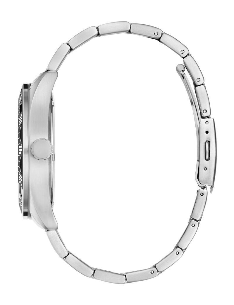 Mens Silver Tone Multi-function Watch