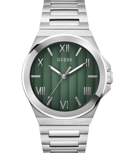 Mens Silver Tone Analog Watch