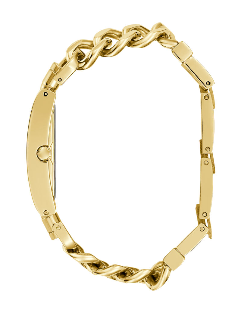 Ladies Yellow Gold Tone Rectangle Analog Watch