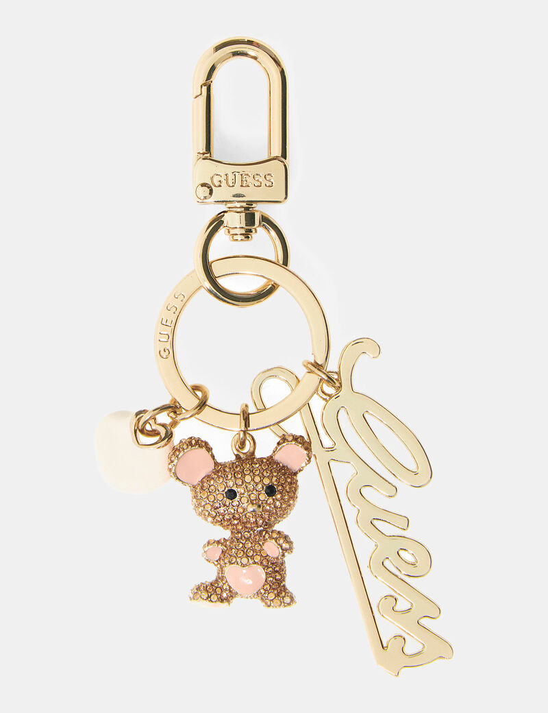 جيس logo script teddy keychain
