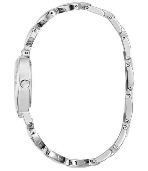 Ladies Silver Tone Heart Analog Watch