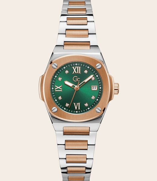 GC steel watch with date function