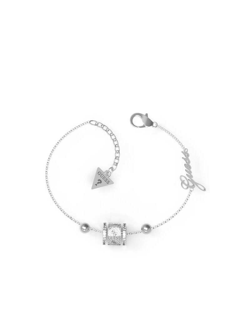 Silver Logo Charm Bracelet
