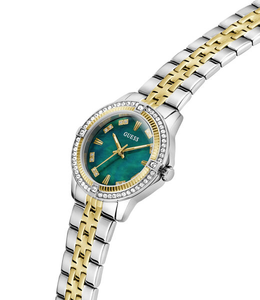 Ladies 2T Silver/Yellow Gold Tone Round Analog Watch