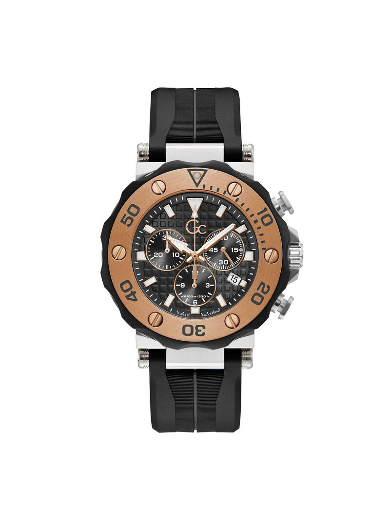 Gc Silver And Gold Mens Watch