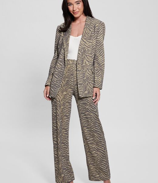 Zebra print flare pant