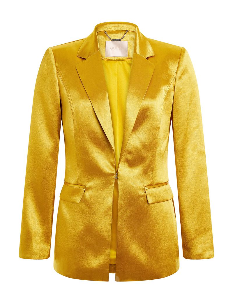 Yellow satin clearance blazer