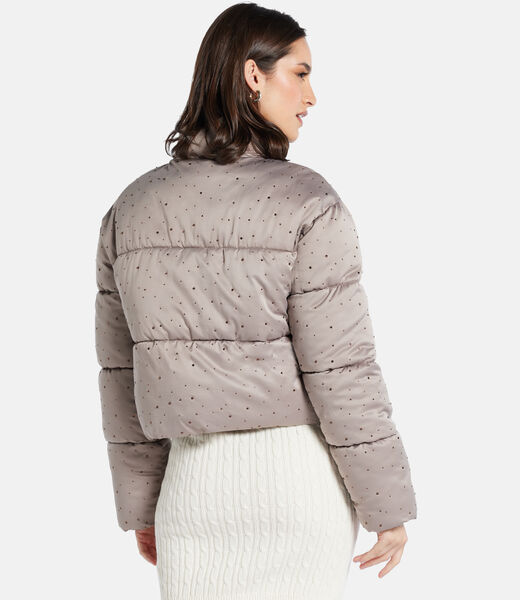 Rhinestone puffer jacket