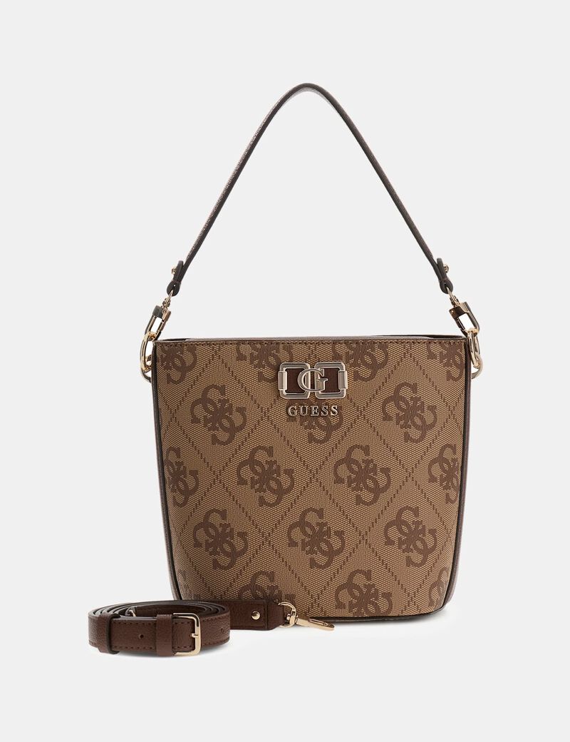 guess karnilla logo bucket bag