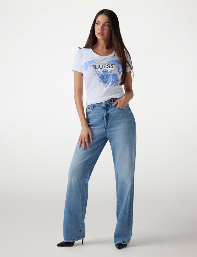 Slim-fit triangle logo T-shirt