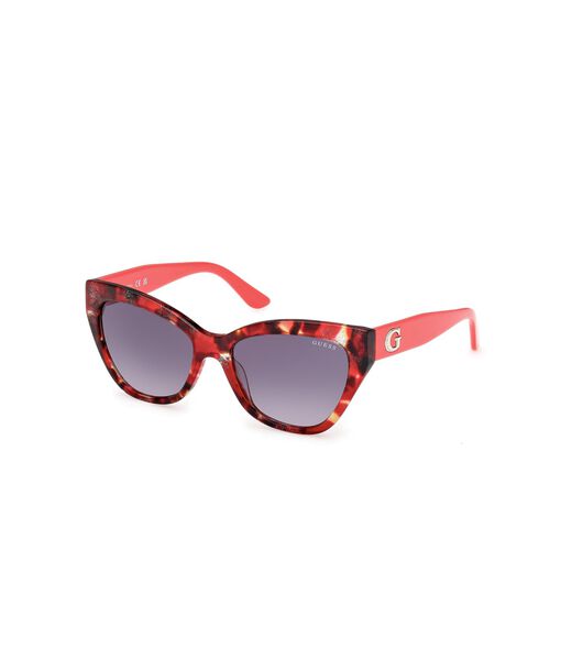 Square red gradient smoke sunglasses