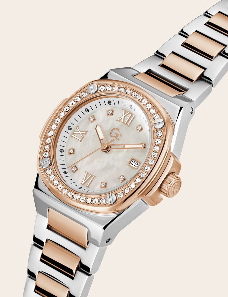 GC steel watch with date function