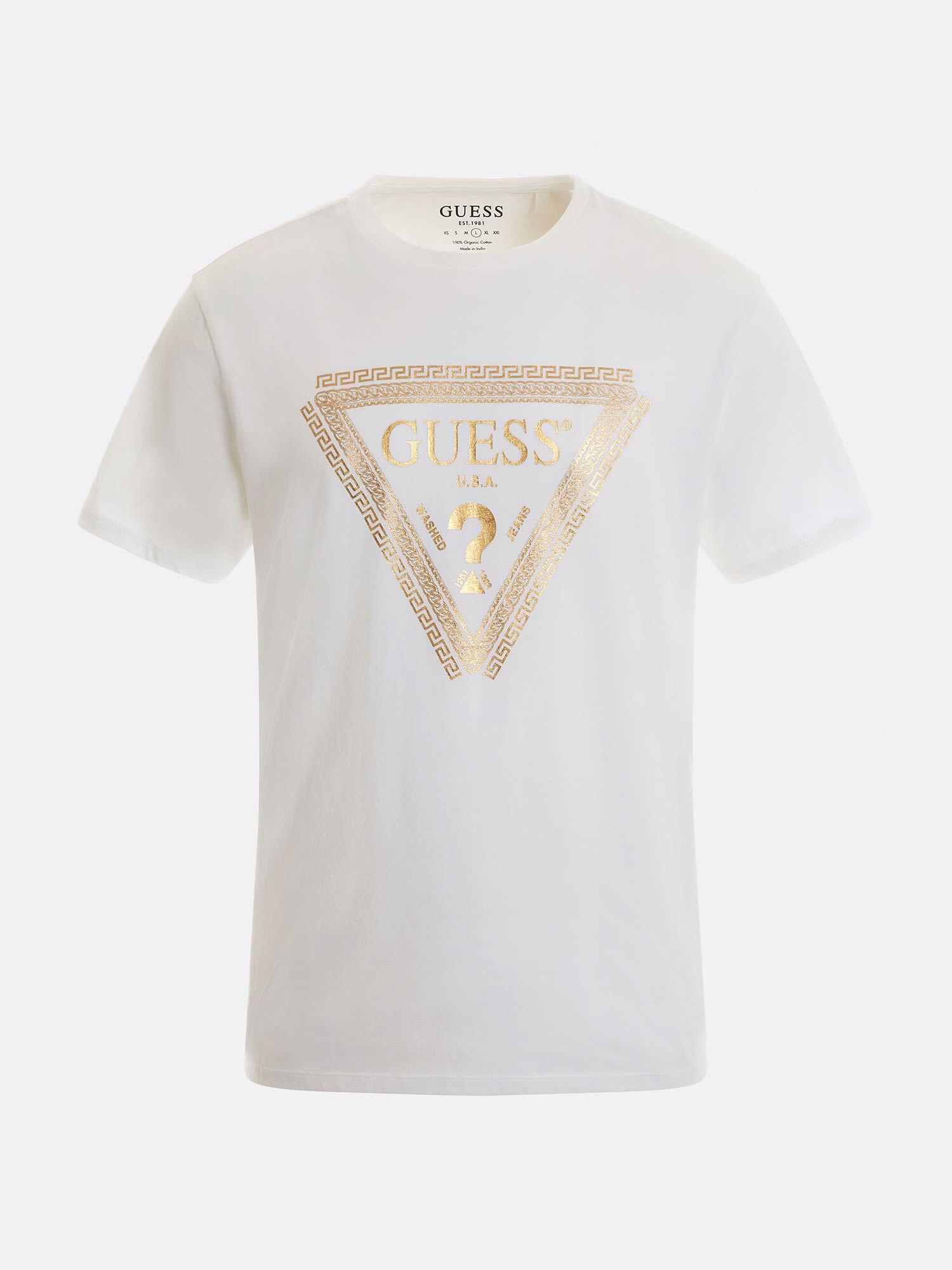 Shop GUESS Online Foil Triangle Logo T Shirt