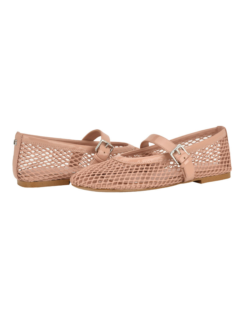 Paxey Mesh MaryJane Flat with Hook and Loop Closure