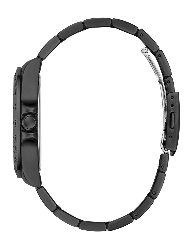 guess mens black gunmetal grey round analog watch