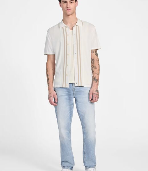 Button-front polo sweater