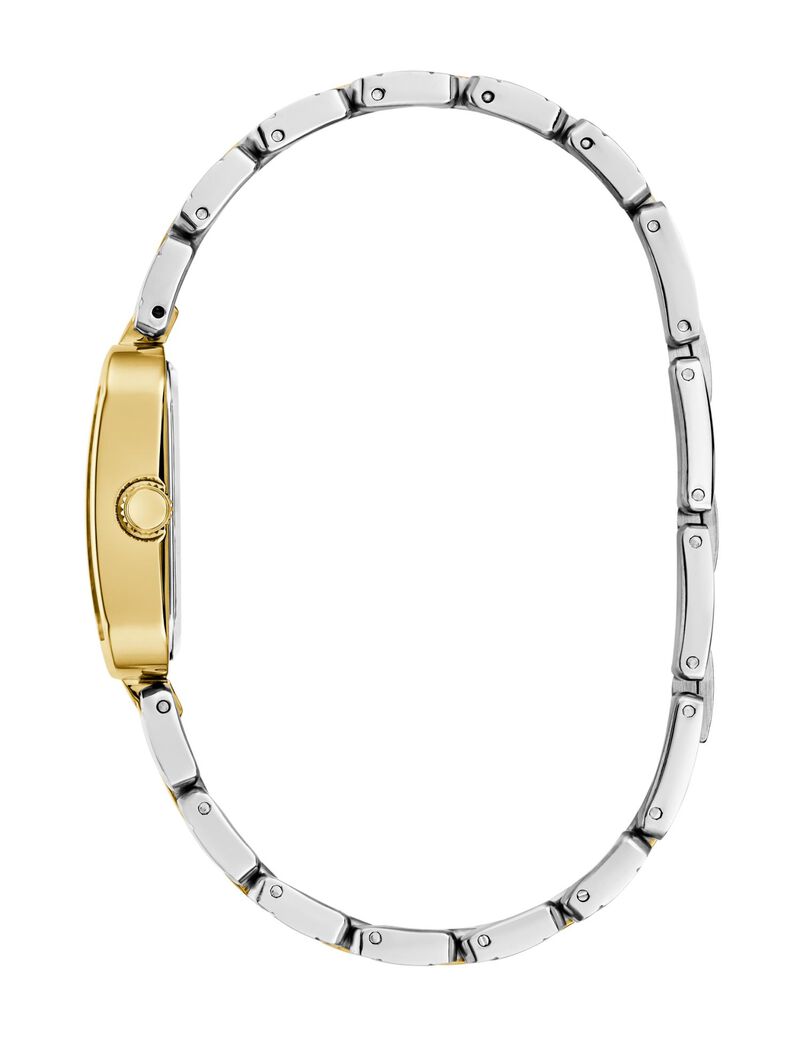 guess ladies 2 tone gold tone analog watch