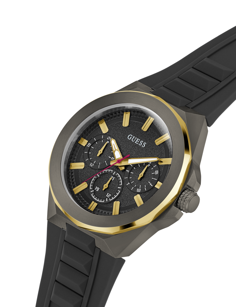 Mens Black 2-Tone Multi-function Watch
