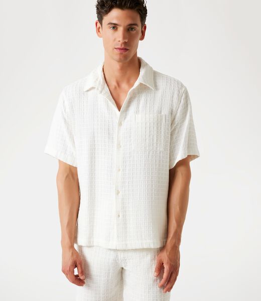 Checked texture shirt