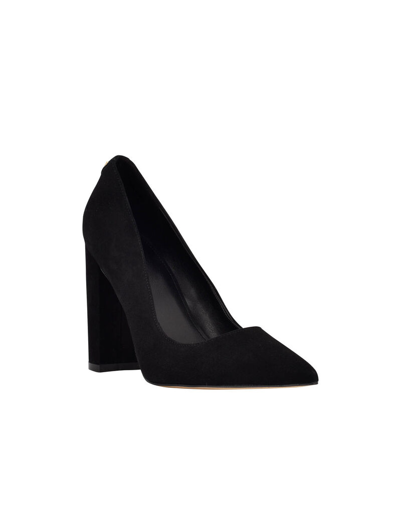 Block Heel Pointy Toe Pump