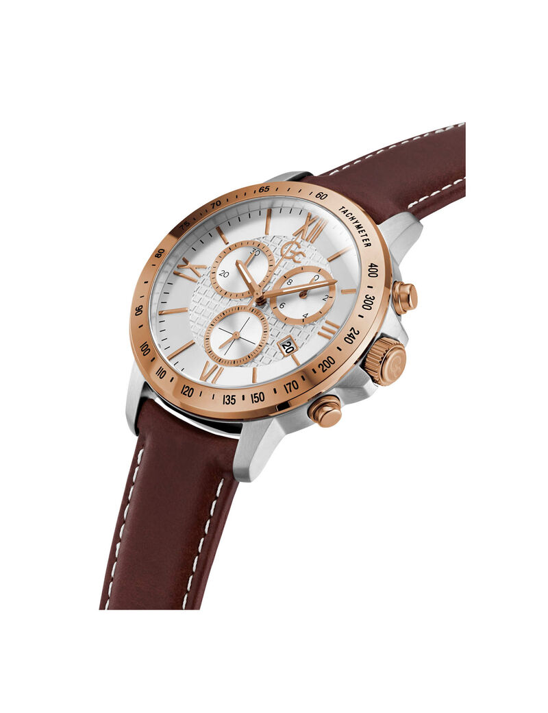 Gc Gold And Brown Mens Watch