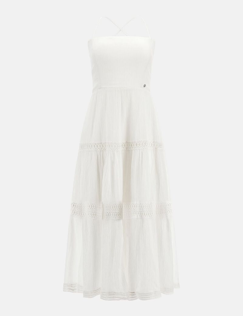 Lace up long dress